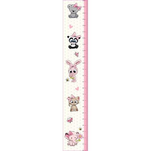 Állatos magasságmérő falmatrica