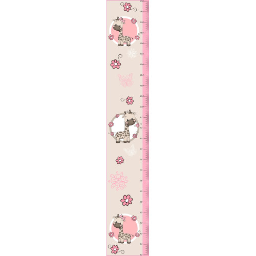 Zsiráfos magasságmérő falmatrica