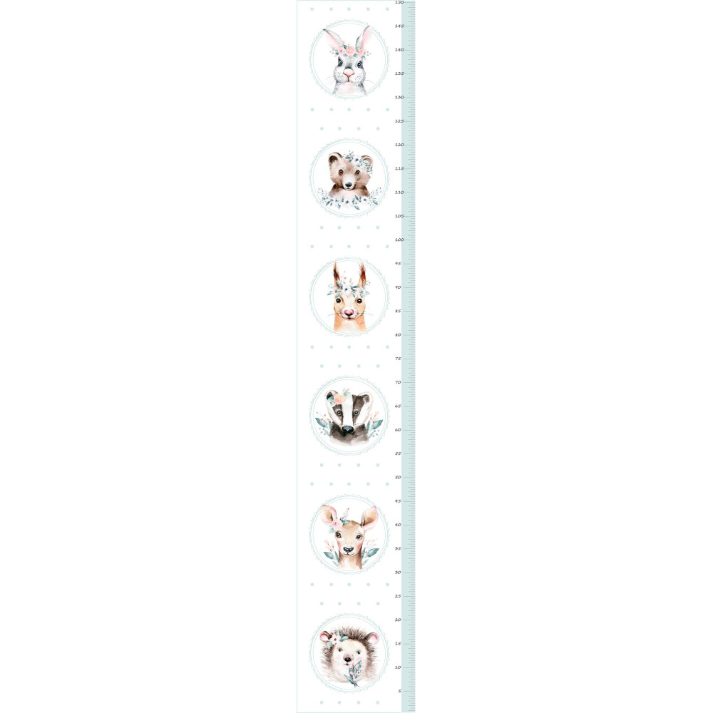 "Watercolor forrest animals" magasságmérős falmatrica "Watercolor forrest animals" magasságmérős falmatrica