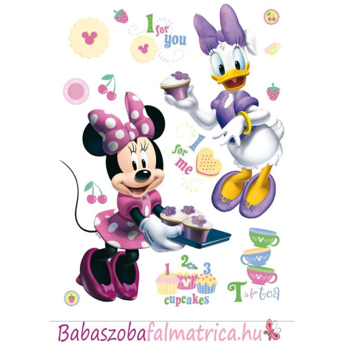 Minnie és Daisy sütnek falmatrica