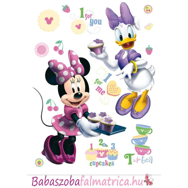 Minnie és Daisy sütnek falmatrica