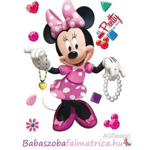 Minnie egér rózsaszín gyerek faldekoráció