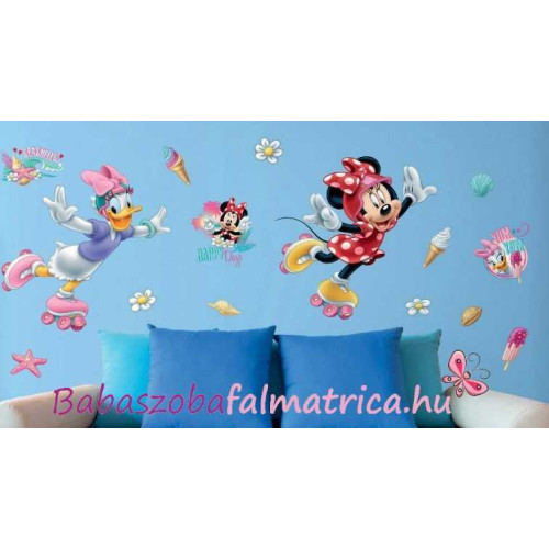 Minnie egér és Daisy kacsa gyerek falmatrica