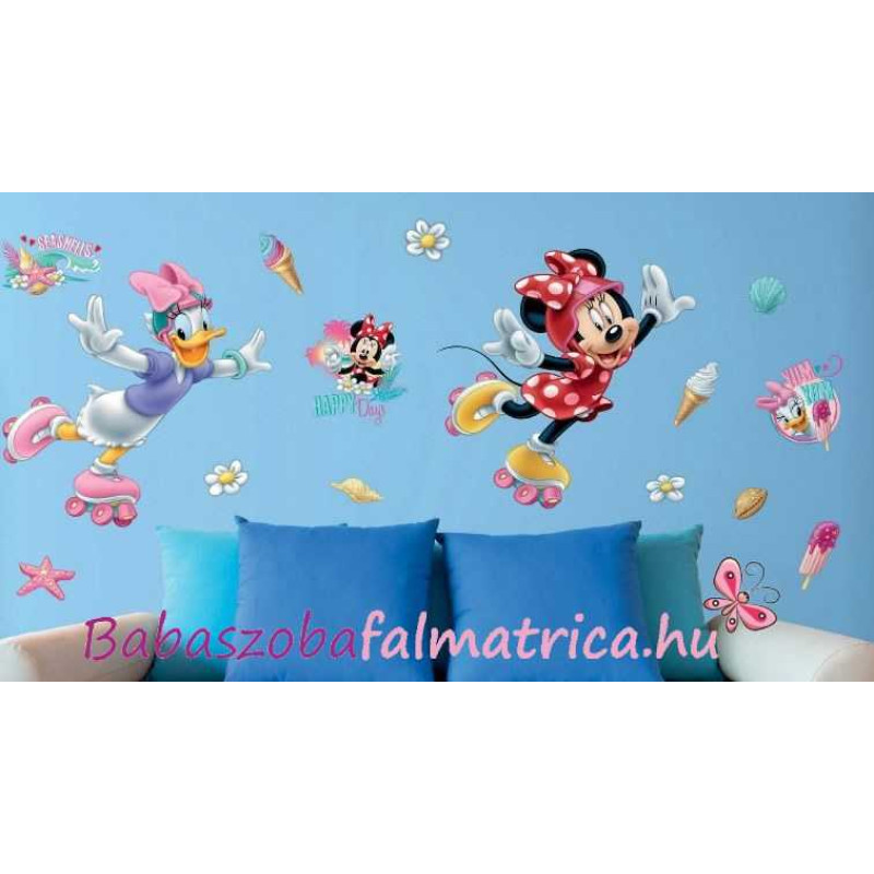 Minnie egér és Daisy kacsa gyerek falmatrica