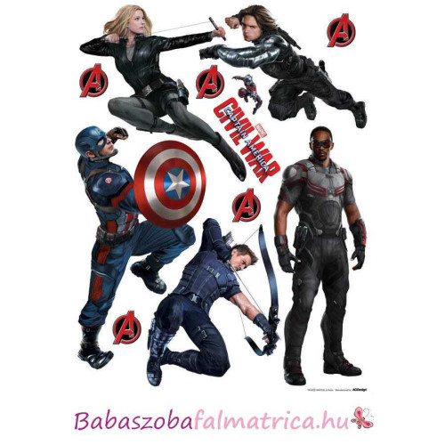 Szuperhősök falmatrica